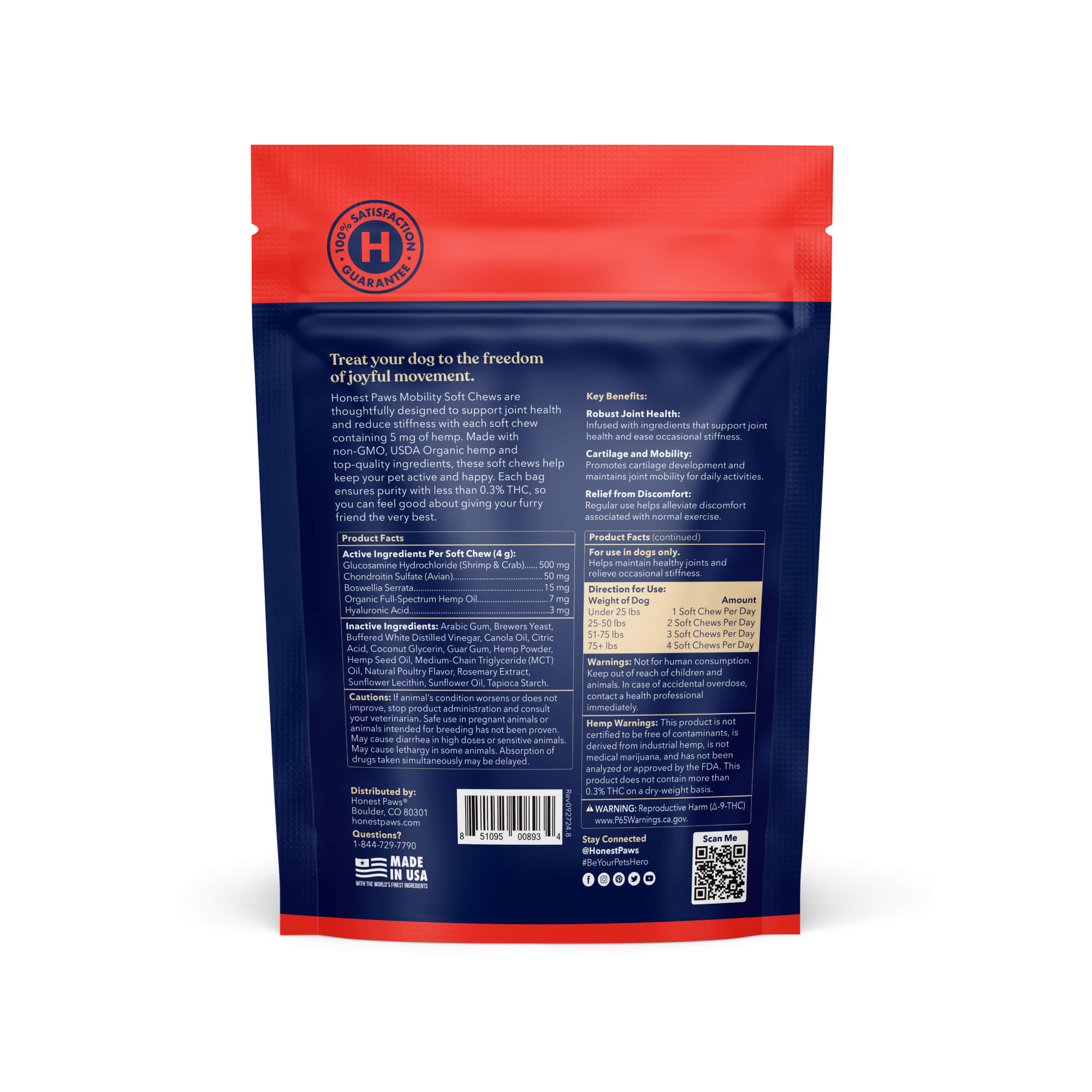 Mobility Hemp Soft Chews for Dogs